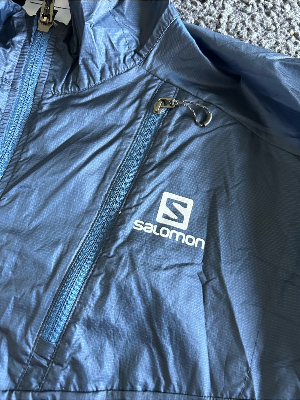Salomon AdvancedSkin Shield Lightweight Windbreaker Jacket - Blue, Size L